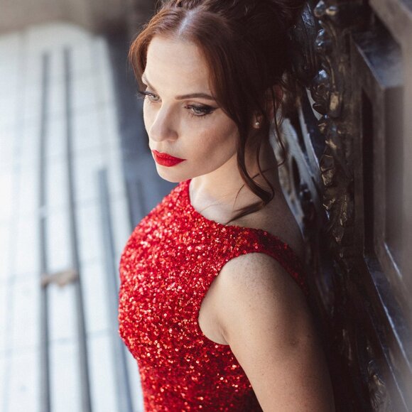 "Jackie Paris Midi" Tango Dress in sequin - Picture 2 of 4